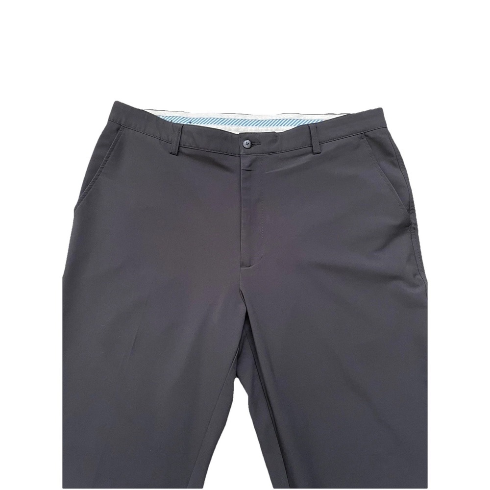 FootJoy Men Performance Golf Pants Black Flat Front 38x32 Stretch Slacks - Picture 2 of 16